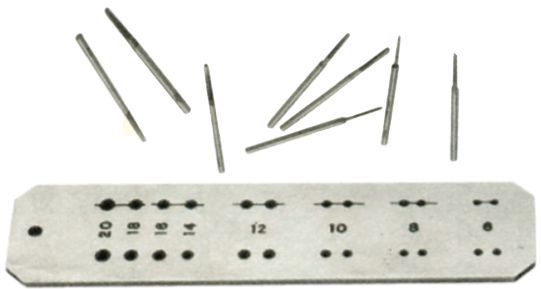Комплект лерок с метчиками М (0,6-2,0 мм), 8 размеров, набор