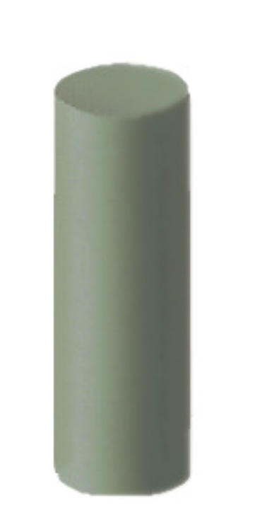 Резинка силиконовая EVE 803 без держателя (зеленая полировальная) цилиндр, 7*20 мм, шт
