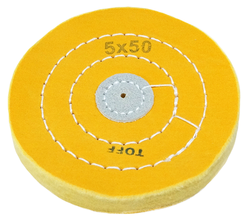 Круг муслиновый TOFF желтый 5х50 (диаметр 125 мм, 50 слоев)
