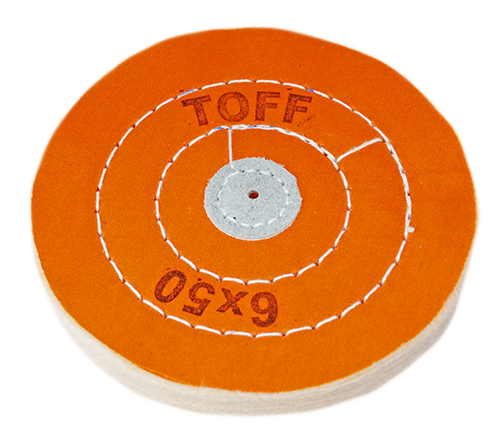 Круг муслиновый TOFF оранжевый  6х50 (диаметр 150 мм, 50 слоев), шт