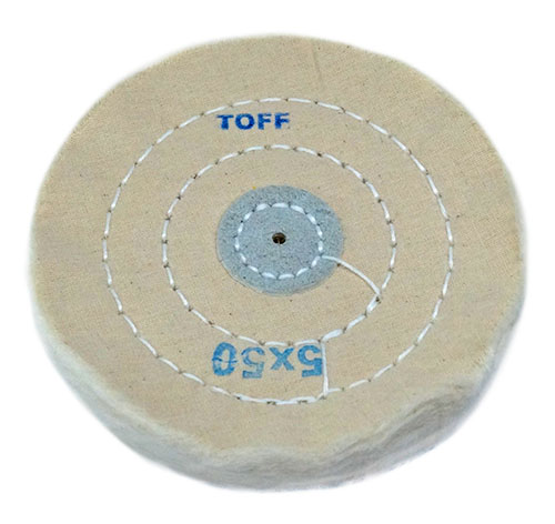 Круг муслиновый TOFF белый 5х50 (диаметр 125 мм, 50 слоев), шт