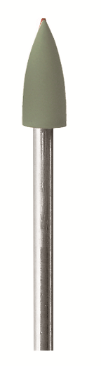Резинка силиконовая EVE 812 с держателем (зеленая полировальная) пуля, 5,5*13 мм, шт