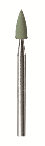 Резинка силиконовая EVE 811 с держателем (зеленая полировальная) конус, 3*7,5 мм, шт